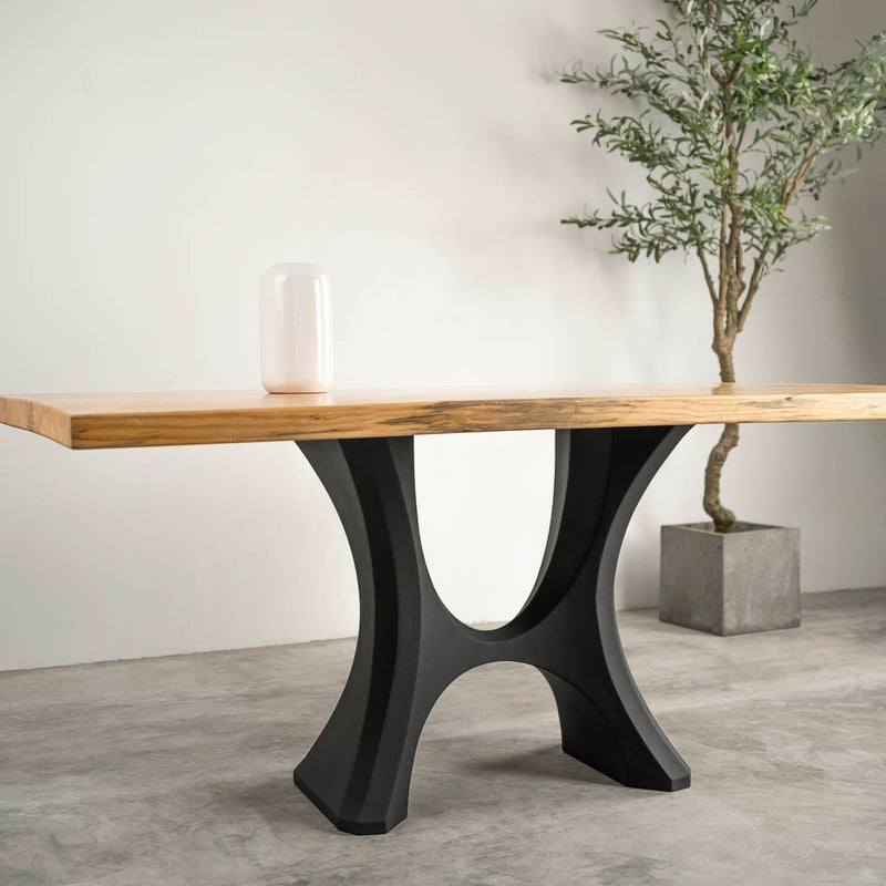 Table Base 322 Haru 28H Metal Furniture Legs; table base for dining table; table base for round glass top; round glass dining table base; wooden dining table base for glass top;