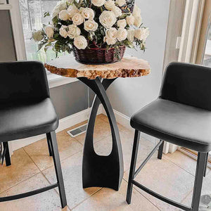Metal Counter Table Base - 610 Tulipe - 36H inch - DIY metal table furniture legs console side table legs desk legs counter table metal table base side table steel dining table handmade furniture flowyline design bar table round counter height table