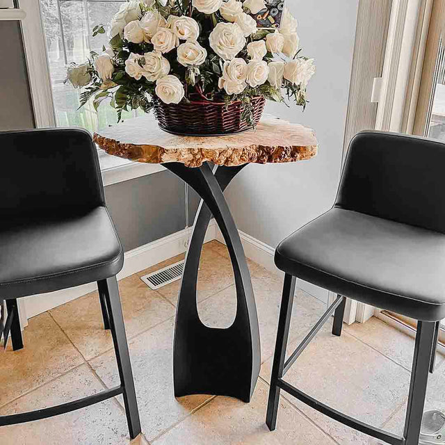Metal Counter Table Base - 610 Tulipe - 36H inch - DIY metal table furniture legs console side table legs desk legs counter table metal table base side table steel dining table handmade furniture flowyline design bar table round counter height table