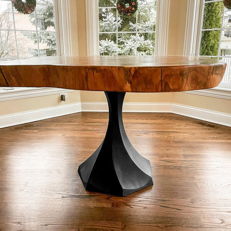 Metal Table Base - 311 Uzar - 21, 21, 28H inch table legs table base furniture legs mid century modern base for table top pedestal table base Round dining and kitchen side table Round Dining Base living room glass table base home and living industrial and rustic style heavy duty