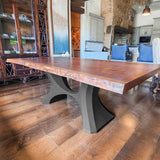 Metal Table Base - 310 Hoshi - 50, 21, 28H inch metal table legs table base steel mid century modern Pedestal stand kitchen base for table top trestle table base granite iron flowyline design home and living industrial and rustic style heavy duty