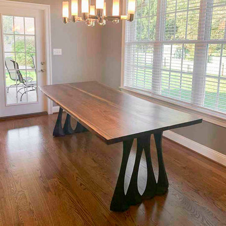 Metal Table Legs - 410 Radix - 28H inch - Set of 2 pcs metal table legs furniture legs round dining table desk legskitchen and dining woodwork dining table handmade furniture modern desk flowyline design industrial & rustic style heavy duty flowyline design