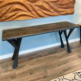 Metal Table Legs - 507 Yami - 4W, 28H inch - Set of 4 pcs metal table legs desk legs dining table steel table base woodworking furniture legs handmade furniture industrial live edge office desk flowyline design industrial & rustic style heavy duty flowyline design