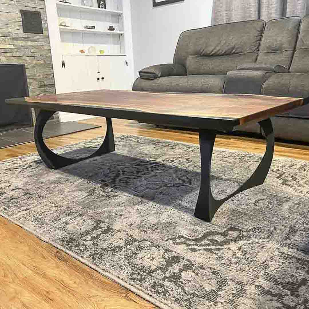 Coffee Table Legs 212 Cleo 16H Modern DIY Furniture Design; live edge coffee table legs; slab coffee table legs; coffee table legs for live edge; wood slab coffee table legs; metal legs for live edge coffee table;