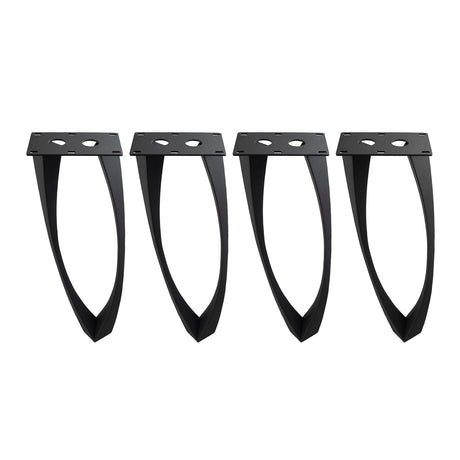 Metal Table Legs - 505 Udo - 3W, 28H inch - Set of 4 pcs metal table legs furniture legs round dining table metal desk legs dining table hairpin legs trestle table base glass table base flowyline design industrial & rustic style heavy duty