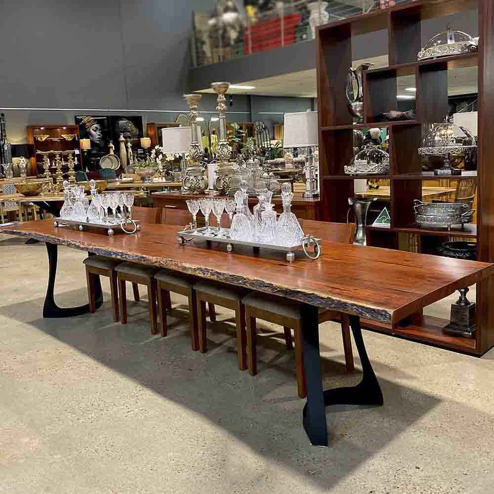 Metal Table Legs - 436 Uzar - 21W, 28H inch - Set of 2 pcs metal table legs round dining table kitchen handmade furniture home and living desk legs modern desk steel iron table legs flowyline design