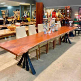 Metal Table Legs - 420 Akro - 24W, 28H inch - Set of 2 pcs metal table legs furniture dining table wooden legs steel flowyline design iron live edge table legs wood sofa hallway table entryway table industrial & rustic style heavy duty flowyline design