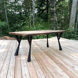 Metal Table Legs - 507 Yami - 4W, 28H inch - Set of 4 pcs metal table legs desk legs dining table steel table base woodworking furniture legs handmade furniture industrial live edge office desk flowyline design industrial & rustic style heavy duty flowyline design
