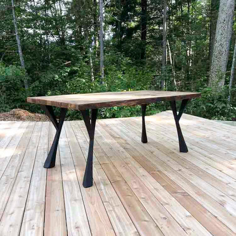 Metal Table Legs - 507 Yami - 4W, 28H inch - Set of 4 pcs metal table legs desk legs dining table steel table base woodworking furniture legs handmade furniture industrial live edge office desk flowyline design industrial & rustic style heavy duty flowyline design