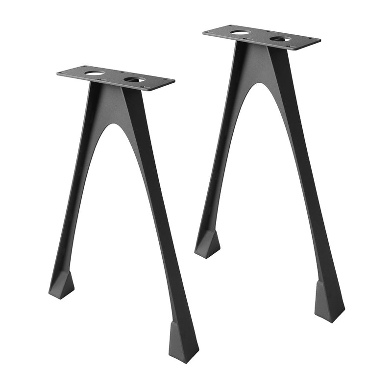 Metal Table Legs - 434 Arlo - 22W, 28H inch - Set of 2 pcs metal table legs furniture dining table kitchen and dining woodwork iron live edge wood sofa hallway table office desk flowyline design industrial & rustic style heavy duty