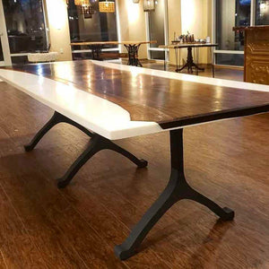 Metal Table Legs - 401 Wishbone - 28W, 28H inch - Set of 2 pcs metal table legs steel table dining table Wishbone steel Furniture legs trestle table live edge dining entryway desk legsflowyline design office desk industrial & rustic style heavy duty