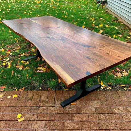 Metal Table Legs - 402 Wineglass - 28W, 28H inch - Set of 2 pcs metal table legs furniture dining table steel table base handmade furniture mid century modern wood table legs entryway table steel table industrial & rustic style heavy duty