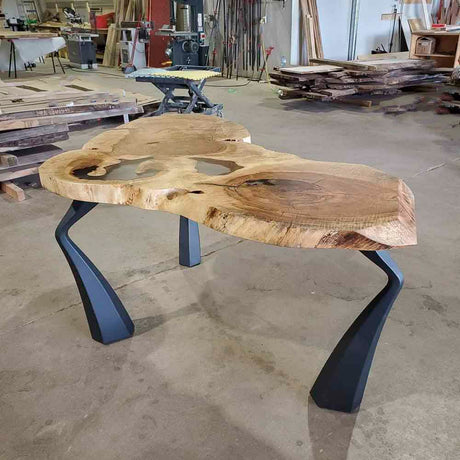 Metal Table Legs - 503 Seung - 3W, 28H inch - Set of 4 pcs metal table legs furniture round dining table outdoor furniture woodwork handmade furniture live edge table legs wood table legs industrial & rustic style heavy duty