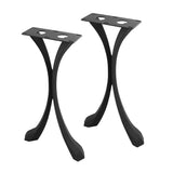 Metal Console Table Legs - 209 Xeni - 15W, 28H inch - Set of 2 pcs metal table legs dining table side table legs counter table console table sofa table legs iron table legs live edge table legs modern desk entryway table flowyline design round counter height table bar table