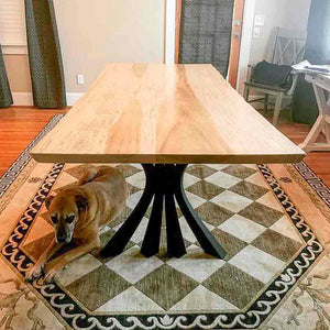 Metal Table Legs - 420 Akro - 24W, 28H inch - Set of 2 pcs metal table legs furniture dining table wooden legs steel flowyline design iron live edge table legs wood sofa hallway table entryway table industrial & rustic style heavy duty flowyline design