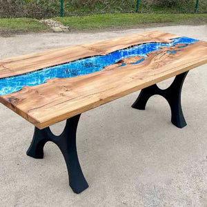 Furniture Legs 405 Haru 28H Modern Metal Dining Table Legs - Set of 2 pcs table legs modern desk live edge table legs industrial wood dining table office desk iron wood table legs sofa large dining table industrial & rustic style heavy duty