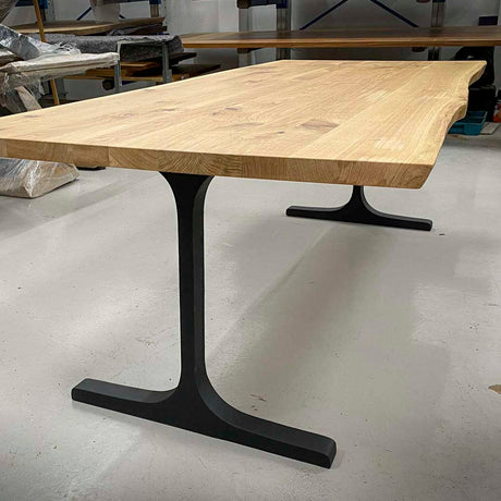 Metal Table Legs - 402 Wineglass - 28W, 28H inch - Set of 2 pcs metal table legs furniture dining table steel table base handmade furniture mid century modern wood table legs entryway table steel table industrial & rustic style heavy duty