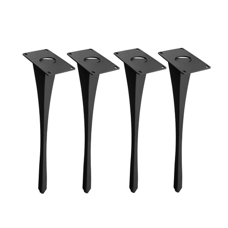 Metal Table Legs - 501 Snello - 2, 2, 28H inch - Set of 4 pcs metal table legs furniture kitchen and dining dining table mid century modern handmade furniture office desk industrial & rustic style heavy duty flowyline design