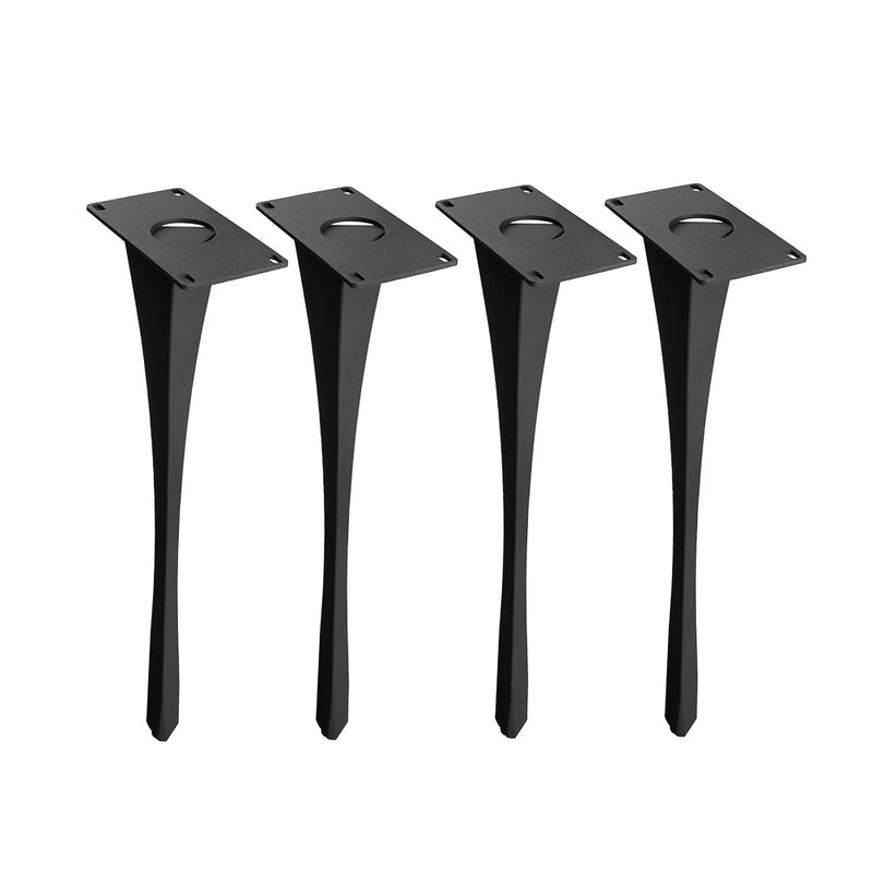 Metal Table Legs - 501 Snello - 2, 2, 28H inch - Set of 4 pcs metal table legs furniture kitchen and dining dining table mid century modern handmade furniture office desk industrial & rustic style heavy duty flowyline design