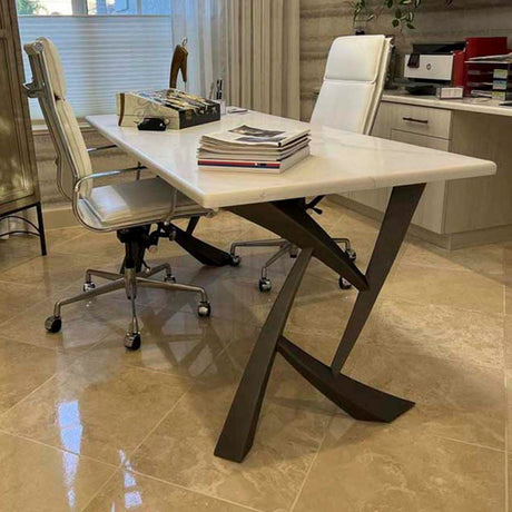 Metal Table Legs - 411 Draco - 25W, 28H inch - Set of 2 pcs metal table legs steel furniture dining table flowyline design steel table base handmade furniture farmhouse dining cast iron entryway table industrial & rustic style heavy duty flowyline design