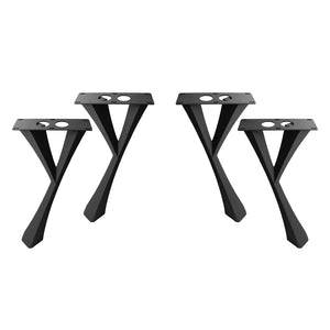 Metal Table Legs - 507 Yami - 4W, 28H inch - Set of 4 pcs metal table legs desk legs dining table steel table base woodworking furniture legs handmade furniture industrial live edge office desk flowyline design industrial & rustic style heavy duty flowyline design