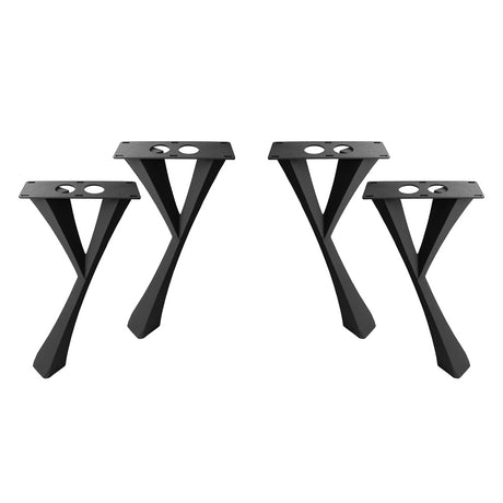 Metal Table Legs - 507 Yami - 4W, 28H inch - Set of 4 pcs metal table legs desk legs dining table steel table base woodworking furniture legs handmade furniture industrial live edge office desk flowyline design industrial & rustic style heavy duty flowyline design
