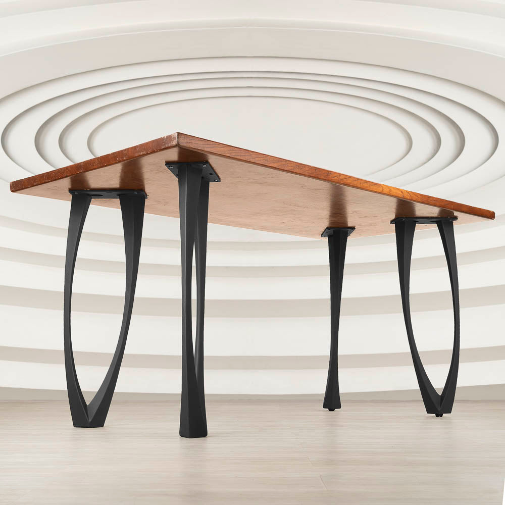 Metal Table Legs - 505 Udo - 3W, 28H inch - Set of 4 pcs metal table legs furniture legs round dining table metal desk legs dining table hairpin legs trestle table base glass table base flowyline design industrial & rustic style heavy duty