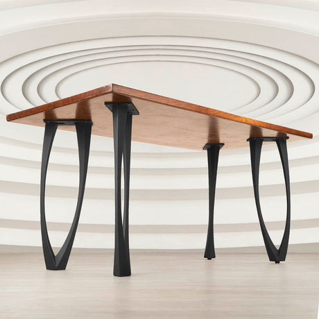 Metal Table Legs - 505 Udo - 3W, 28H inch - Set of 4 pcs metal table legs furniture legs round dining table metal desk legs dining table hairpin legs trestle table base glass table base flowyline design industrial & rustic style heavy duty