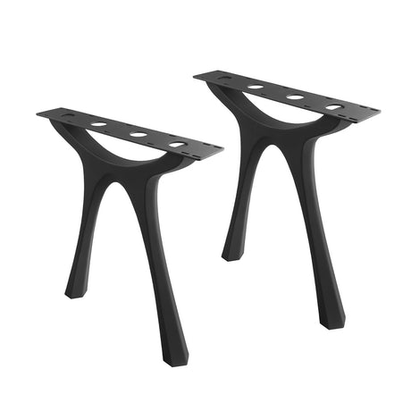 Metal Table Legs - 414 Hatty - 24W, 28H inch - Set of 2 pcs metal table legs furniture live edge slab dining table kitchen and dining handmade furniture entryway table office desk flowyline design industrial & rustic style heavy duty flowyline design
