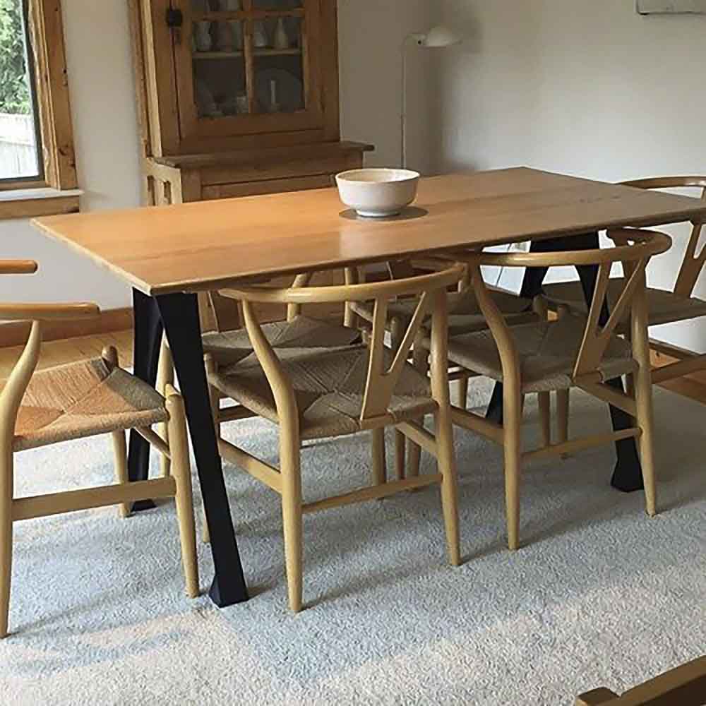 Metal Table Legs - 434 Arlo - 22W, 28H inch - Set of 2 pcs metal table legs furniture dining table kitchen and dining woodwork iron live edge wood sofa hallway table office desk flowyline design industrial & rustic style heavy duty