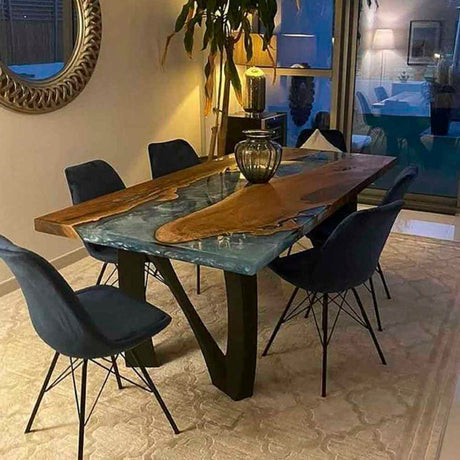 Metal Table Legs - 407 Norah - 24W, 28H inch - Set of 2 pcs metal table legs steel table legs modern coffee table kitchen and dining flowyline design outdoor furniture woodwork dining table handmade furniture rustic dining table reclaimed table industrial & rustic style heavy duty