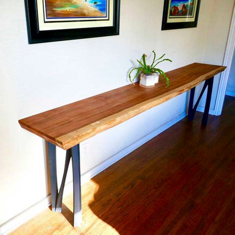 Metal Console Table Legs - 210 Norah - 10W, 28H inch - Set of 2 pcs metal table legs desk counter table side table Narrow Console Table handmade furniture counter height pipe counter base console table legs hallway table console table narrow round counter height table bar table
