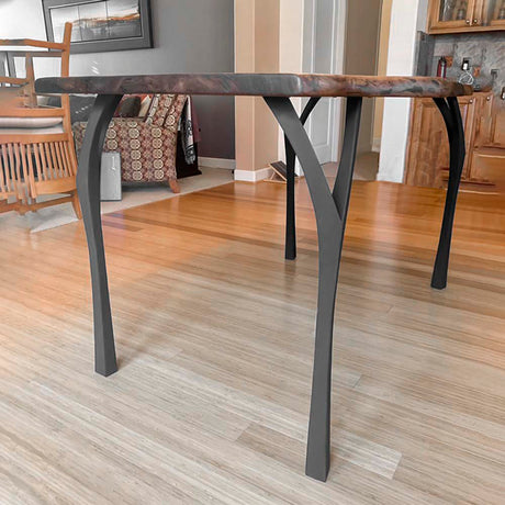 Metal Counter & Bar Table Legs - Faras - 34H, 40H inch - Set of 4 pcs metal table legs console table side counter table handmade furniture trapezoid table legs cross square glass table base trestleround counter height table bar table