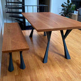 Metal Table Legs - 507 Yami - 4W, 28H inch - Set of 4 pcs metal table legs desk legs dining table steel table base woodworking furniture legs handmade furniture industrial live edge office desk flowyline design industrial & rustic style heavy duty flowyline design