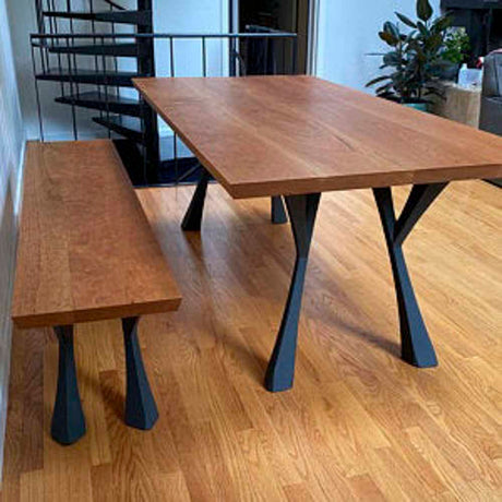 Metal Table Legs - 507 Yami - 4W, 28H inch - Set of 4 pcs metal table legs desk legs dining table steel table base woodworking furniture legs handmade furniture industrial live edge office desk flowyline design industrial & rustic style heavy duty flowyline design