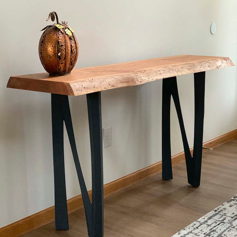 Metal Console Table Legs - 210 Norah - 10W, 28H inch - Set of 2 pcs metal table legs desk counter table side table Narrow Console Table handmade furniture counter height pipe counter base console table legs hallway table console table narrow round counter height table bar table