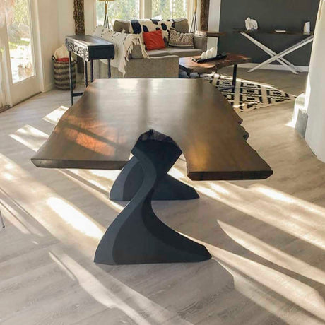 Metal Table Legs - 415 Botas - 22W, 28H inch - Set of 2 pcs round dining table desk legs woodwork steel table base handmade furniture iron table legs live edge hallway table wood table legs epoxy modern desk industrial & rustic style heavy duty
