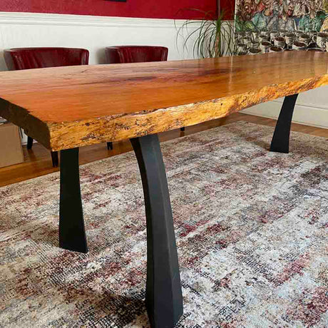 Metal Table Legs 419 Nura 28"H Set of 2 pcs metal table legs wood desk steel table legs kitchen and dining pipe legs entryway table live edge slab farmhouse furniture desk legs flowyline design industrial & rustic style heavy duty flowyline design