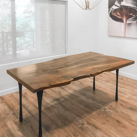 Metal Table Legs - 501 Snello - 2, 2, 28H inch - Set of 4 pcs metal table legs furniture kitchen and dining dining table mid century modern handmade furniture office desk industrial & rustic style heavy duty flowyline design