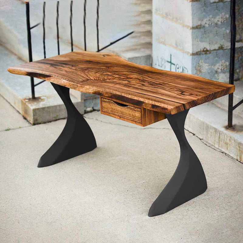 Metal Table Legs - 415 Botas - 22W, 28H inch - Set of 2 pcs round dining table desk legs woodwork steel table base handmade furniture iron table legs live edge hallway table wood table legs epoxy modern desk industrial & rustic style heavy duty