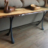 Metal Console Table Legs - 209 Xeni - 15W, 28H inch - Set of 2 pcs metal table legs dining table side table legs counter table console table sofa table legs iron table legs live edge table legs modern desk entryway table flowyline design round counter height table bar table