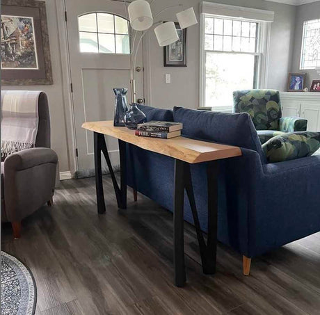 Metal Console Table Legs - 210 Norah - 10W, 28H inch - Set of 2 pcs metal table legs desk counter table side table Narrow Console Table handmade furniture counter height pipe counter base console table legs hallway table console table narrow round counter height table bar table