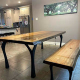 Metal Table Legs - 506 Faras - 12W, 28H inch - Set of 4 pcs table furniture legs dining table kitchen and dining office desk farmhouse table large dining cast iron hallway farmhouse furniture wood steel desk legs industrial & rustic style heavy duty flowyline design