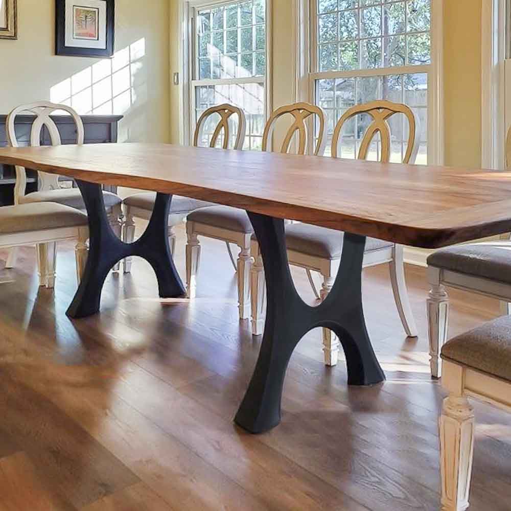 Furniture Legs 405 Haru 28H Modern Metal Dining Table Legs - Set of 2 pcs table legs modern desk live edge table legs industrial wood dining table office desk iron wood table legs sofa large dining table industrial & rustic style heavy duty