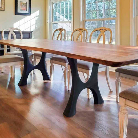 Furniture Legs 405 Haru 28H Modern Metal Dining Table Legs - Set of 2 pcs table legs modern desk live edge table legs industrial wood dining table office desk iron wood table legs sofa large dining table industrial & rustic style heavy duty