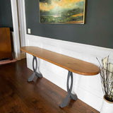 Metal Console Table Legs - 207 Curva - 16W, 28H inch - Set of 2 pcs metal table legs console table legs Furniture Legs counter table side table legs handmade furniture media console Wood entryway table flowyline design round counter height table