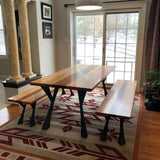 Metal Table Legs - 507 Yami - 4W, 28H inch - Set of 4 pcs metal table legs desk legs dining table steel table base woodworking furniture legs handmade furniture industrial live edge office desk flowyline design industrial & rustic style heavy duty flowyline design