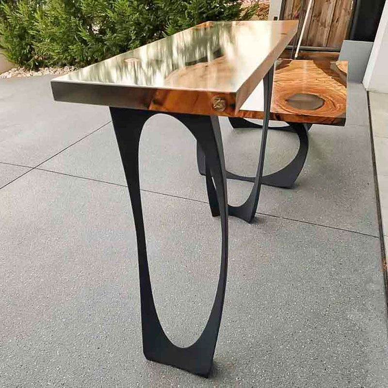 Console Table Legs Metal 211 Cleo 28H Unique Design | Flowyline Design