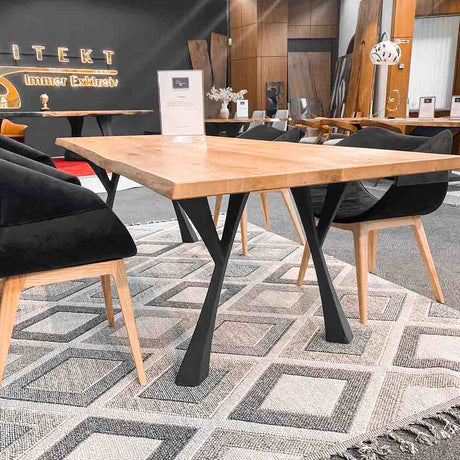 Metal Table Legs - 507 Yami - 4W, 28H inch - Set of 4 pcs metal table legs desk legs dining table steel table base woodworking furniture legs handmade furniture industrial live edge office desk flowyline design industrial & rustic style heavy duty flowyline design