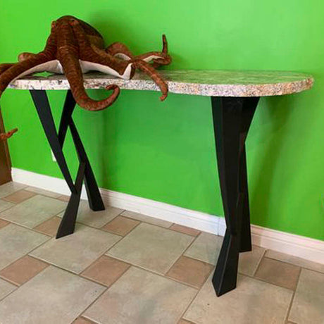 Metal Console Table Legs - 203 Draco - 14W, 28H inch - Set of 2 pcs metal table legs coffee table counter table console table dining table side table mid century modern Wood Console Table NarrowLive Edge entryway table console table narrow diy round counter height table bar table
